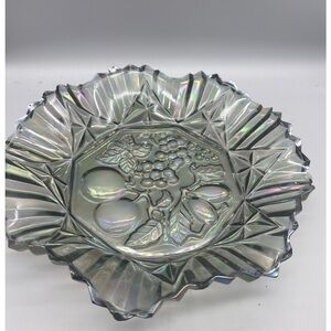 Federal Glass Carnival glass ruffled plate